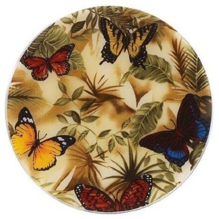 ANDREAS Andreas TRT-306 10 in. Glitter Butterfly Round Trivet; Pack of 3 TRT-306